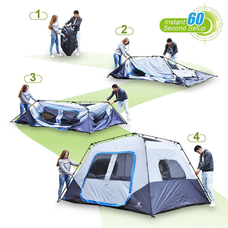 ALPHA CAMP 6 Person Instant Cabin Camping Tent