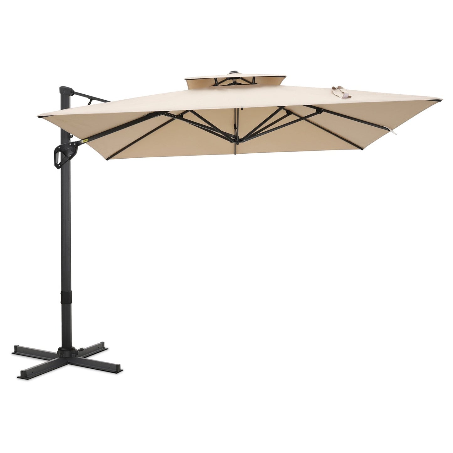 MAISON ARTS 10?¡¥ x 10?¡¥ Offset Patio Umbrella Large Deck Cantilever Outdoor Umbrella Beige