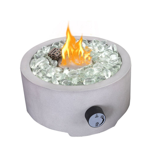Phi Villa 10 inch,10000 BTU Terrafab Tabletop Propane Fireplace Indoor Outdoor Fire Pit